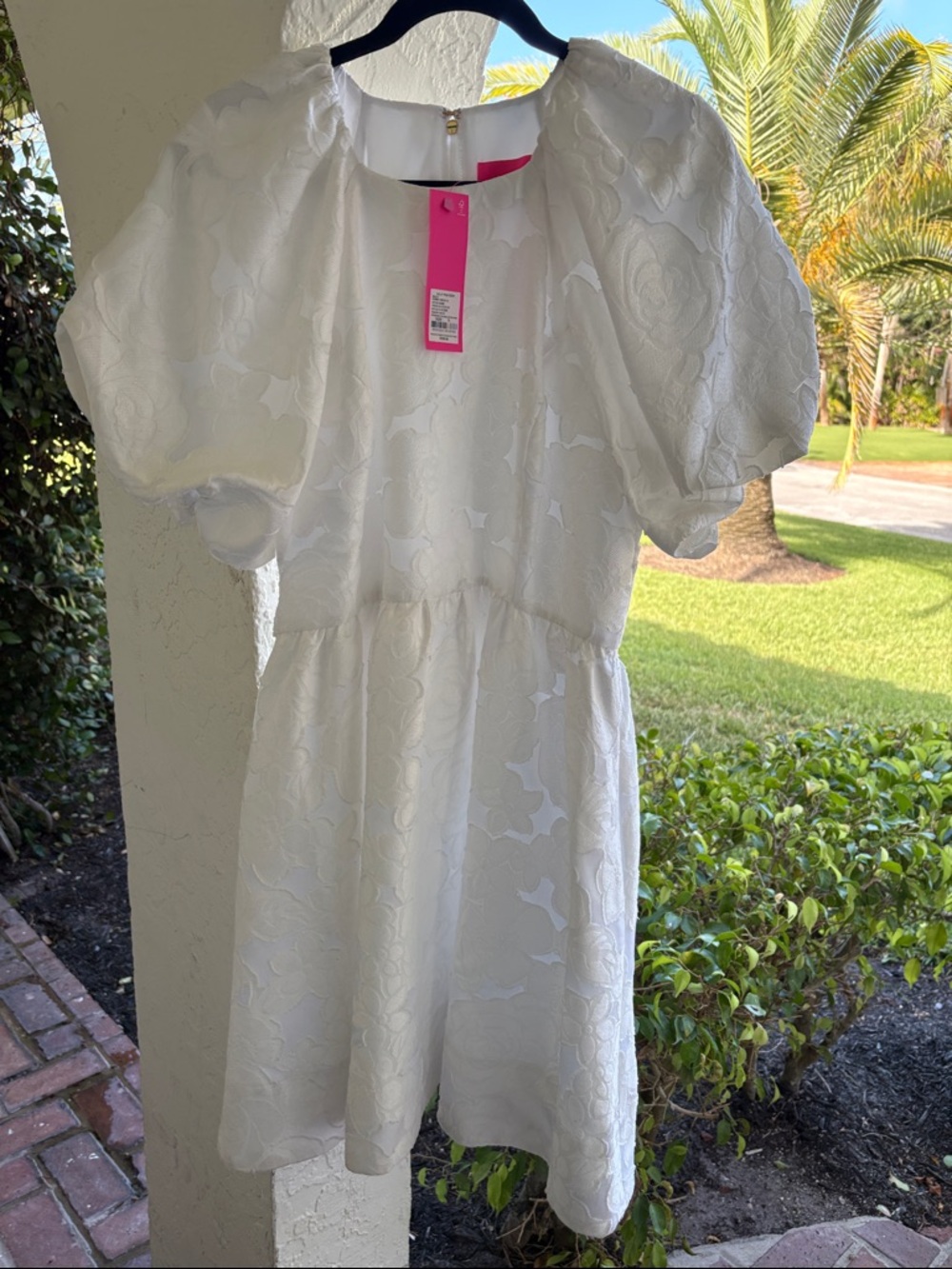 Lilly Pulitzer White Floral Jacquard Mini Dress